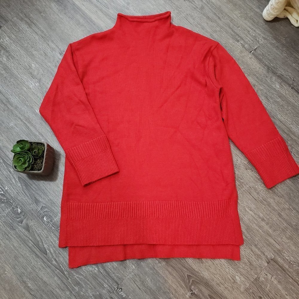 Moth Anthropologie Red Tunic Sweater Sz M